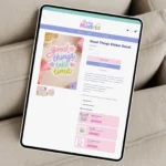 Cute pastel Shopify theme homepage for small business