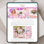 Cute party Shopify theme for creative small business owners