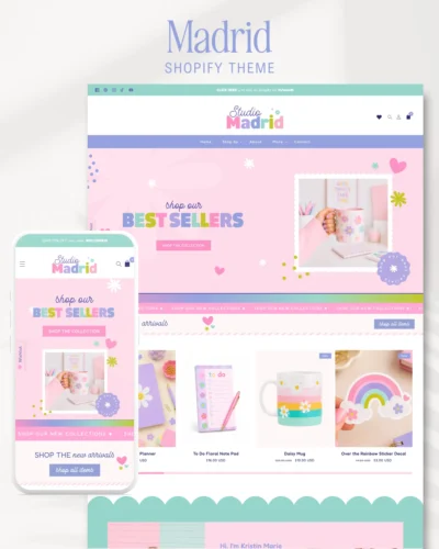 The Cutest Pastel Shopify Theme for Crafters, Creatives & Small Businesses