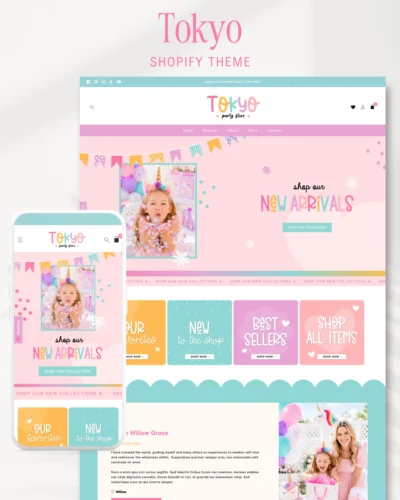 The Cutest Shopify Theme for Party Supply Shops, Kids Boutiques & Balloon Businesses