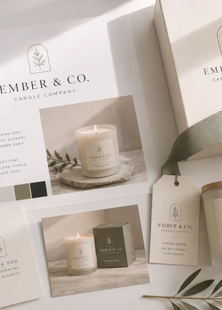 Custom Candle Logo and Branding