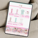 Pastel rainbow Shopify website template for handmade tumbler makers