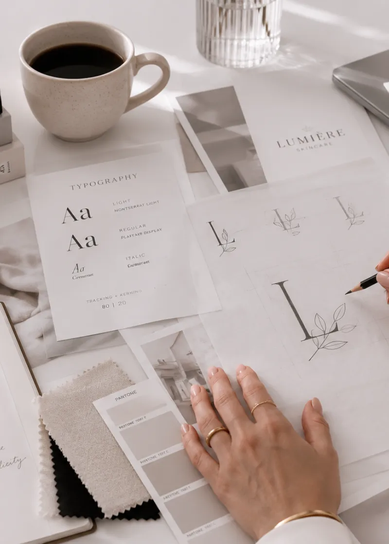 Logo Design Sketches for Custom Client