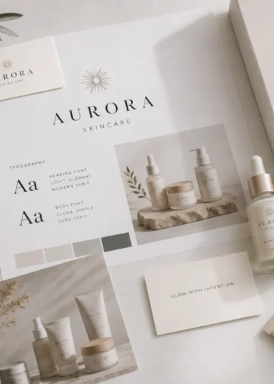 Skincare Logo and Brand Board