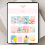 Bright Rainbow Shopify Theme Pastel Canva Shop Banners. Style your Shopify website with this enchanting rainbow template in a perfect pastel color palette.