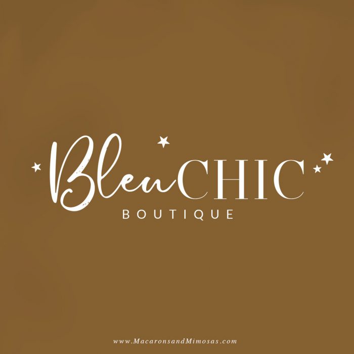Chic Star logo with fancy font for small business clothing boutique