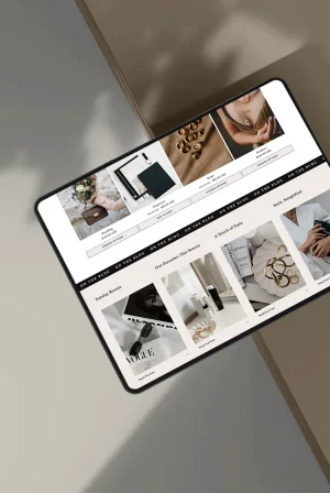 Bold black-and-white Shopify theme template for fashion boutiques and editorial style brands