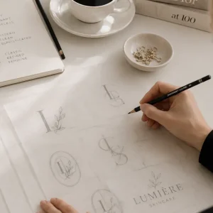 Custom Logo Design Bespoke Branding Luxury Skincare Brand
