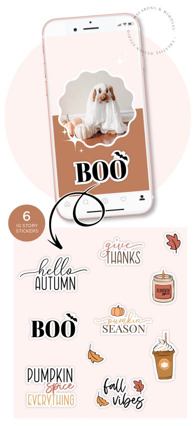 Free Boho Canva Templates for Fall and Autumn, Pumpkin Space Templates Free